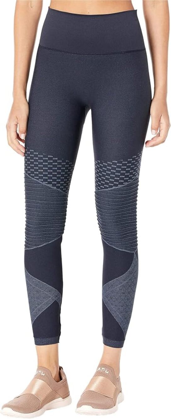 SPANX 50200 Regular Look at Me Now Navy Blue High Waist Seamless Moto Leggings